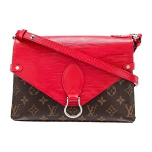 Louis Vuitton Saint Michel Monogram Epi Leather Shoulder Bag M44031  Coquelicot
